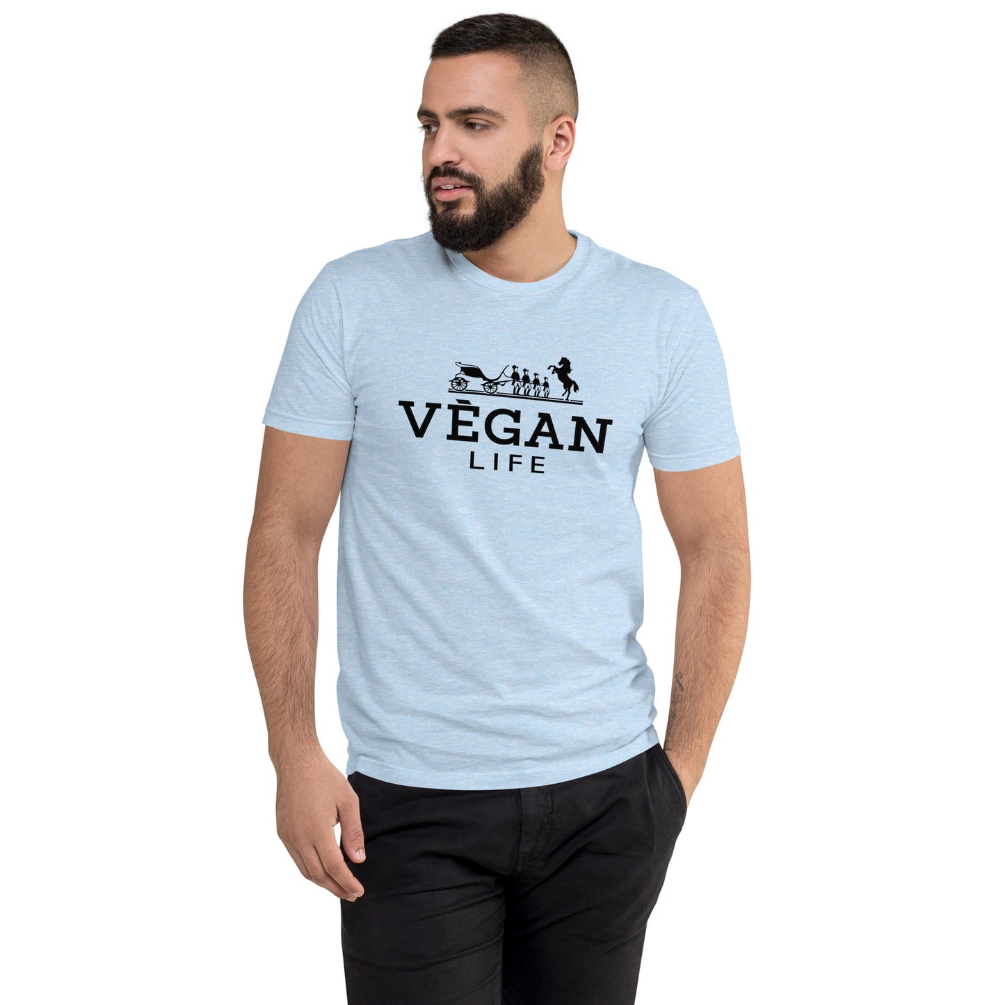 Vegan Life Hermes Inspired Short Sleeve T-shirt - White Buffalo Vegan Apparel