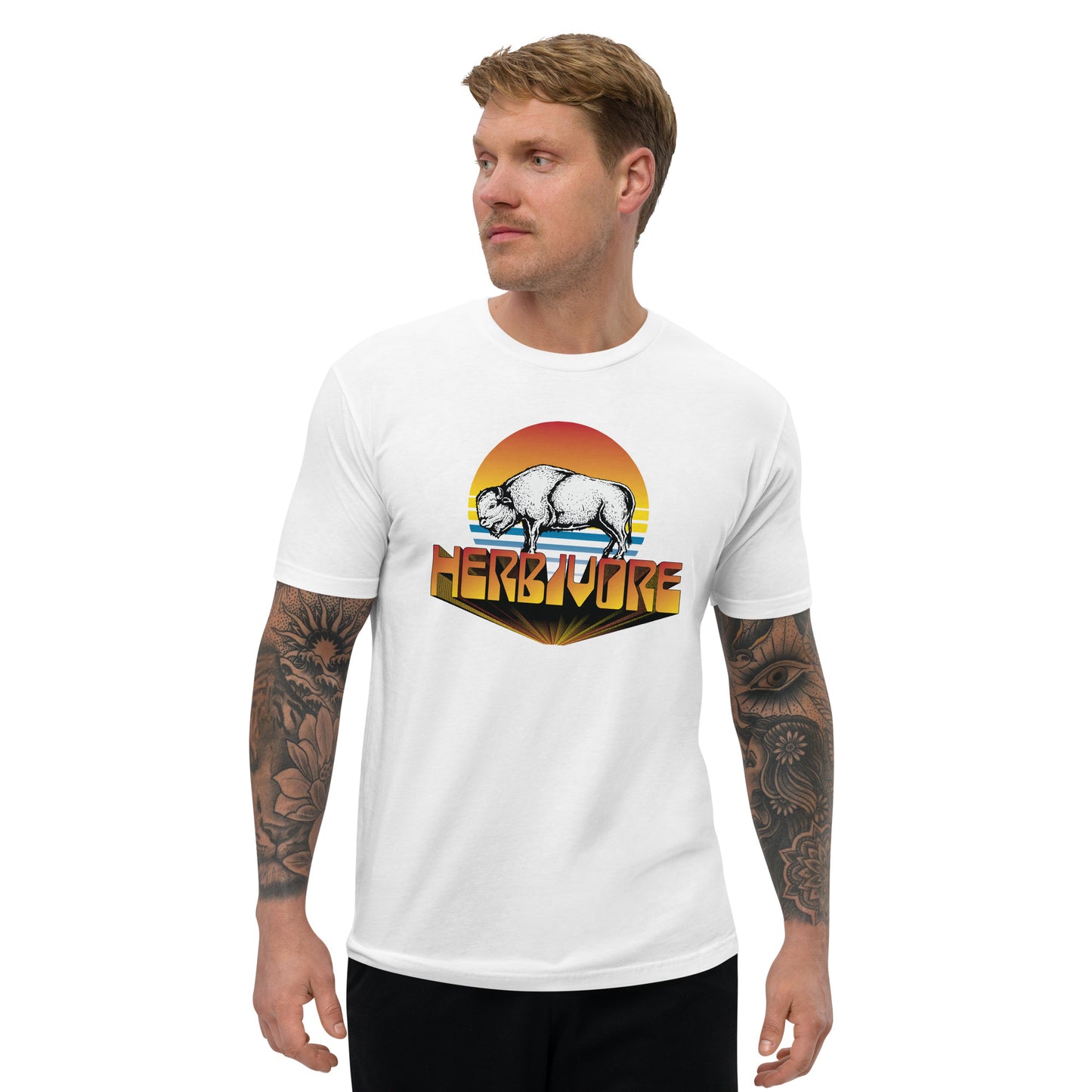 Buffalo Herbivore Vegan Short Sleeve T-shirt - White Buffalo Vegan Apparel