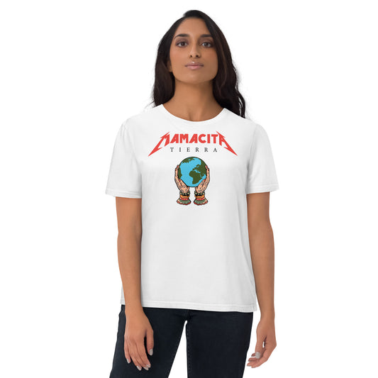 Mamacita Tierra Mother Earth Unisex organic cotton t-shirt White Buffalo Vegan Apparel