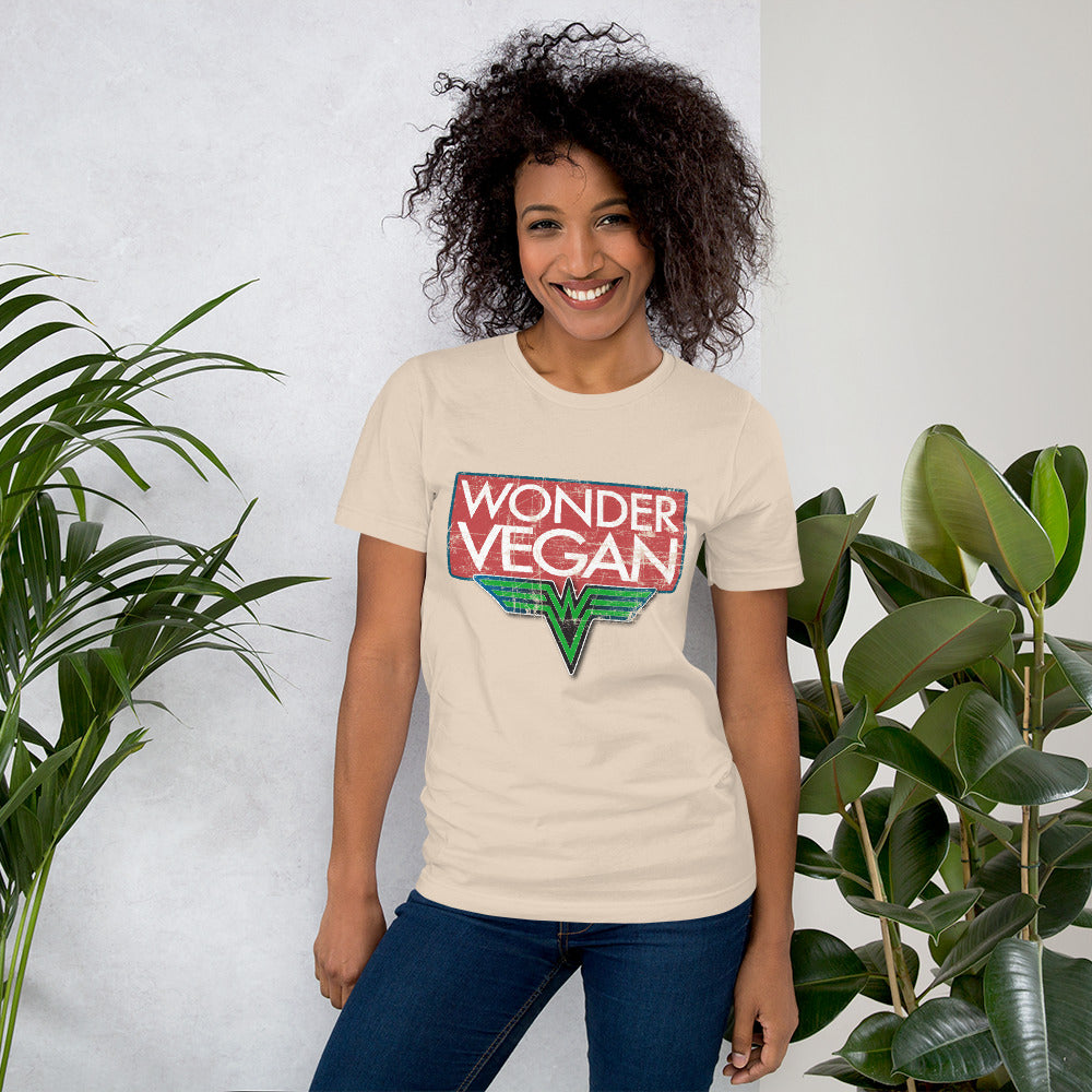 Wonder Vegan Wonder Woman Inspired 70's Logo Unisex t-shirt