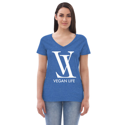 Vegan Life Women’s recycled v-neck t-shirt 